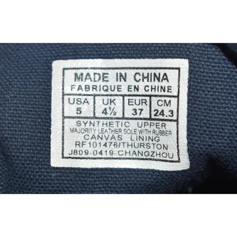 Polo Ralph Lauren Thurston Navy Blue Faux Leather Sneakers Kids 5 RF101478
